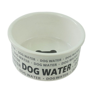 ПР0044093 Миска для животных Dog water белая керамическая 14,5х5,7 см 650мл Foxie