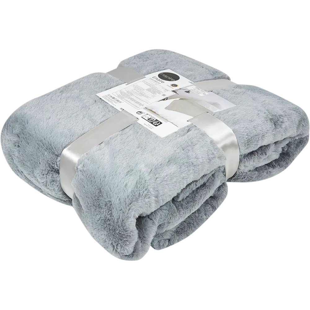 Плед Inspire Enalie Granit 3 200х220 см полиэстер цвет серый STLM-2160371