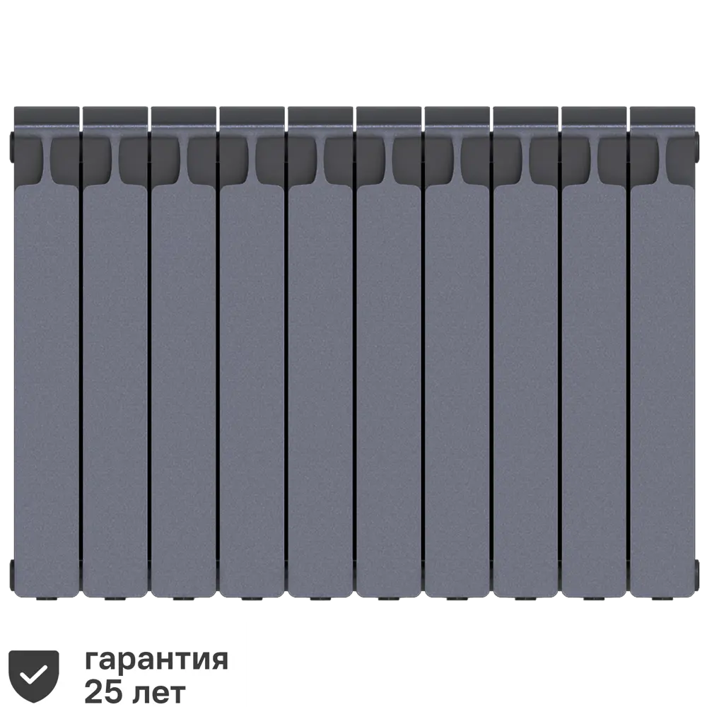 Радиатор секционный Rifar Monolit M50010RAL7012 500/100 10 секций боковое подключение биметалл серый 82560808 STLM-2012856