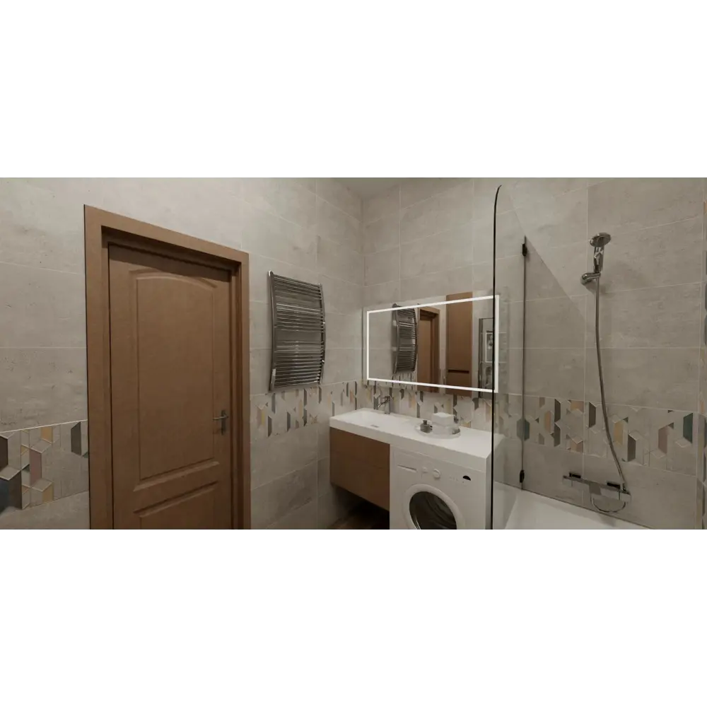 Декор настенный Nativa Dec 30x60 см 1.62 м² цвет серый 84299749 STLM-2097458 Santreyd - Вид №4