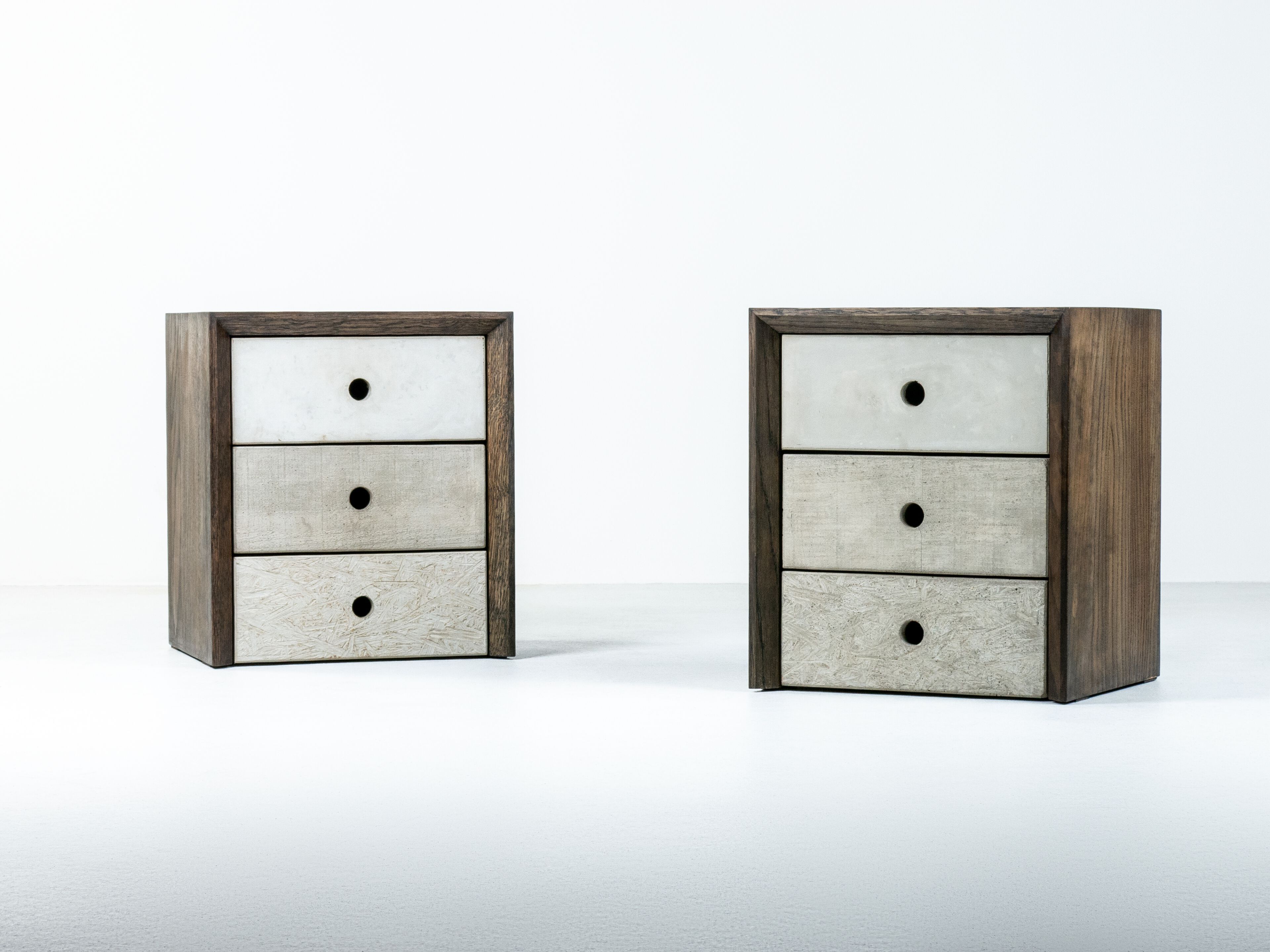 Бетонная и деревянная тумбочка с ящиками HOOKL und STOOL CONCRETE ARCH-00143507 - Вид №2