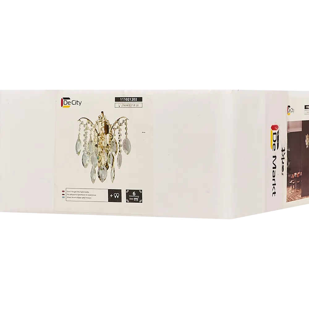 Бра «Бриз 8» E27х2 60 Вт цвет золотой DE CITY STLM-2192323 - Вид №6