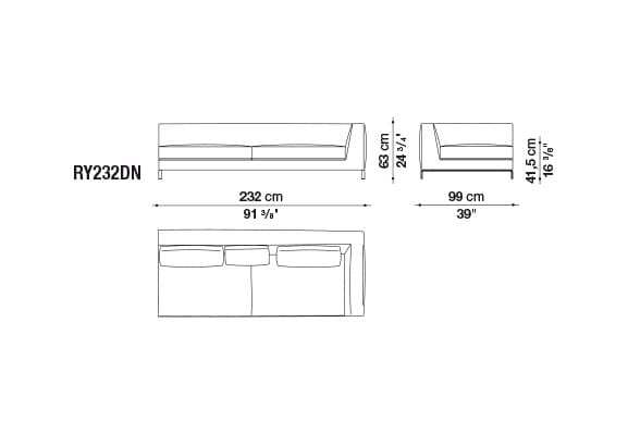 Угловой диван из ткани B&B Italia ARCH-00050600 - Вид №9
