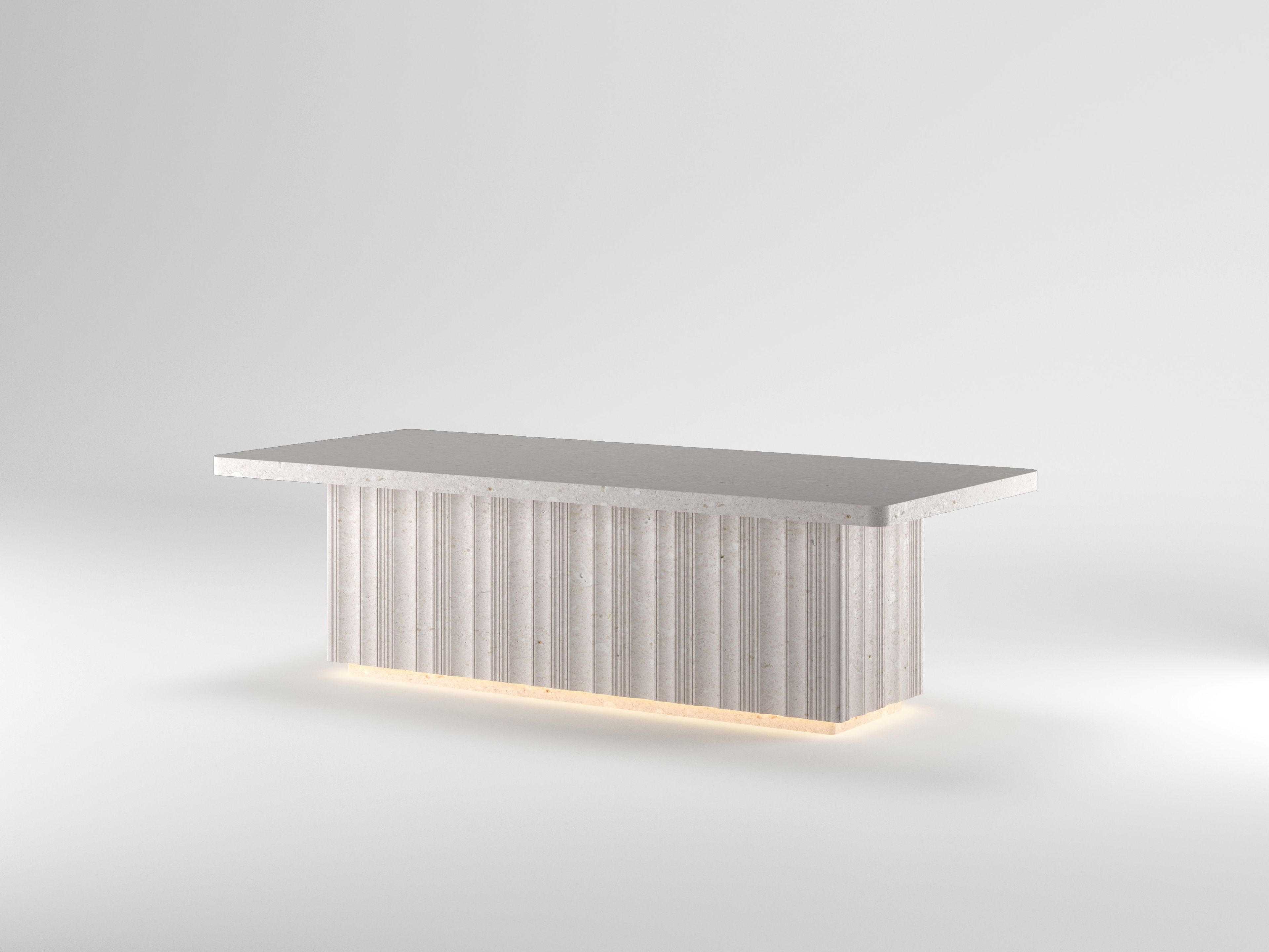 Прямоугольный выдвижной стол из травертина Davani Purity ARCH-00090066 - Вид №3