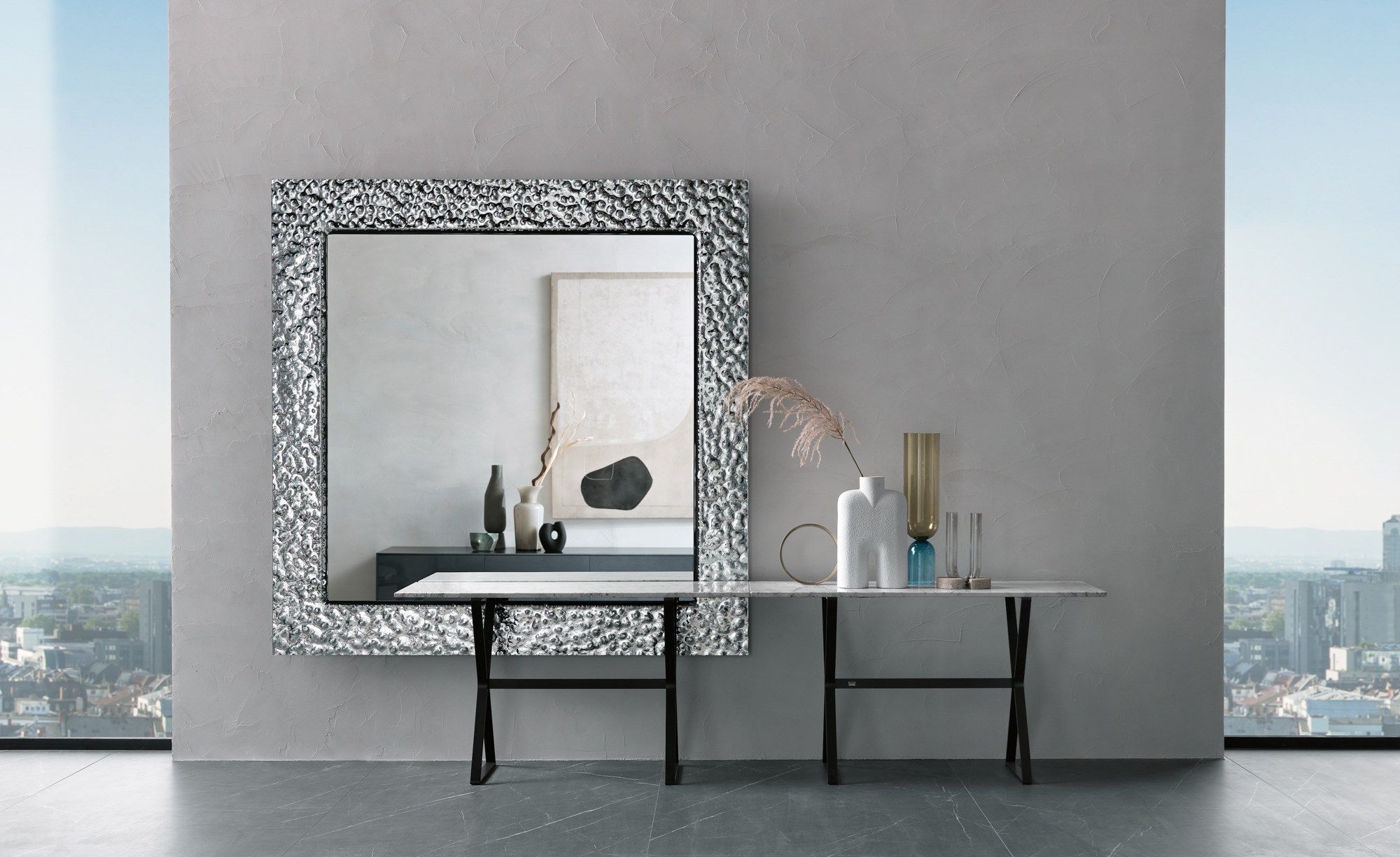 Консольный стол со стеклянной или мраморной столешницей FIAM ITALIA Hype ARCH-00149180 - Вид №1