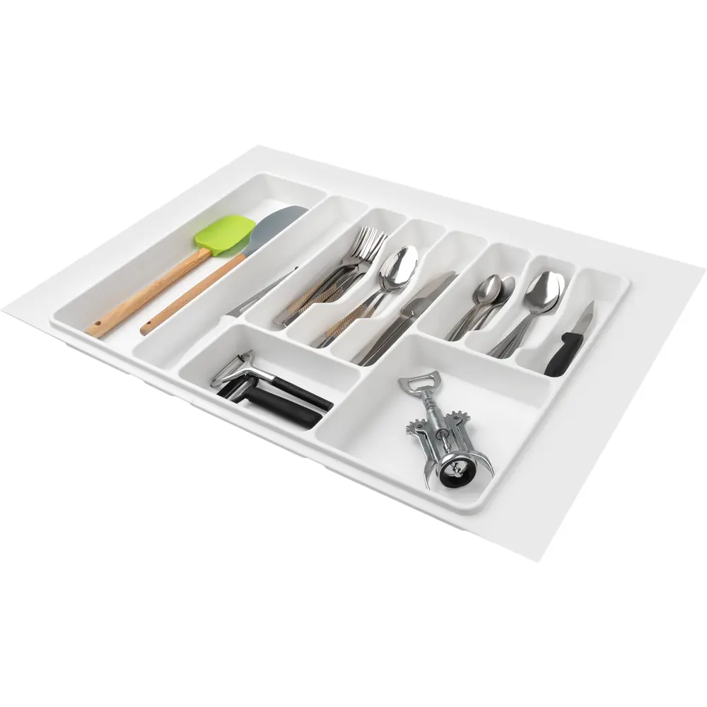 Лоток для столовых приборов KONSENSA 72.6x4.5x49 см пластик цвет белый STLM-2094831 - Вид №4