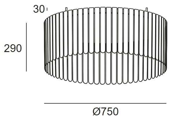 Светодиодный потолочный светильник из поликарбоната LedsC4 Scarlett ARCH-00013861 - Вид №7