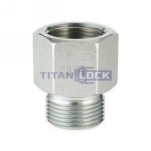 Ниппель переходной сталь, 3/8", НР BSP/ВР NPT, TL3/8RMBS-FNP TITAN LOCK