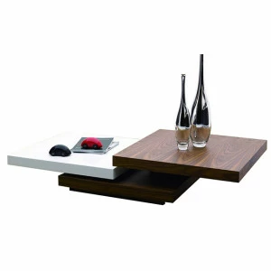 Журнальный столик деревянный с двумя уровнями Vision 1 PUSHA PUSHA 062924 Белый;коричневый
