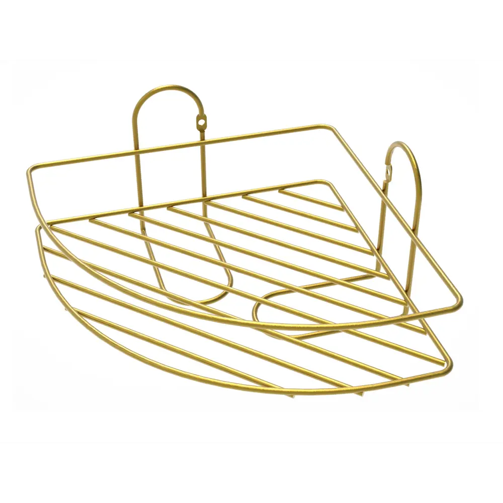 Полка для ванной Lemer Nil одноярусная 23x23 см металл цвет золото STLM-2177774 - Вид №4