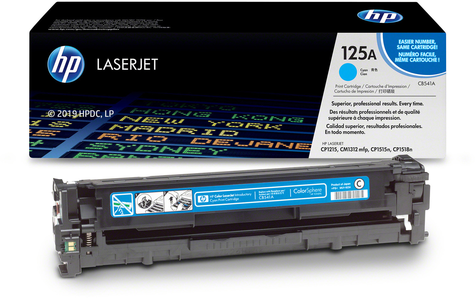 CB541A color laserjet cyan print cartridge HP Santreyd  - Вид №3