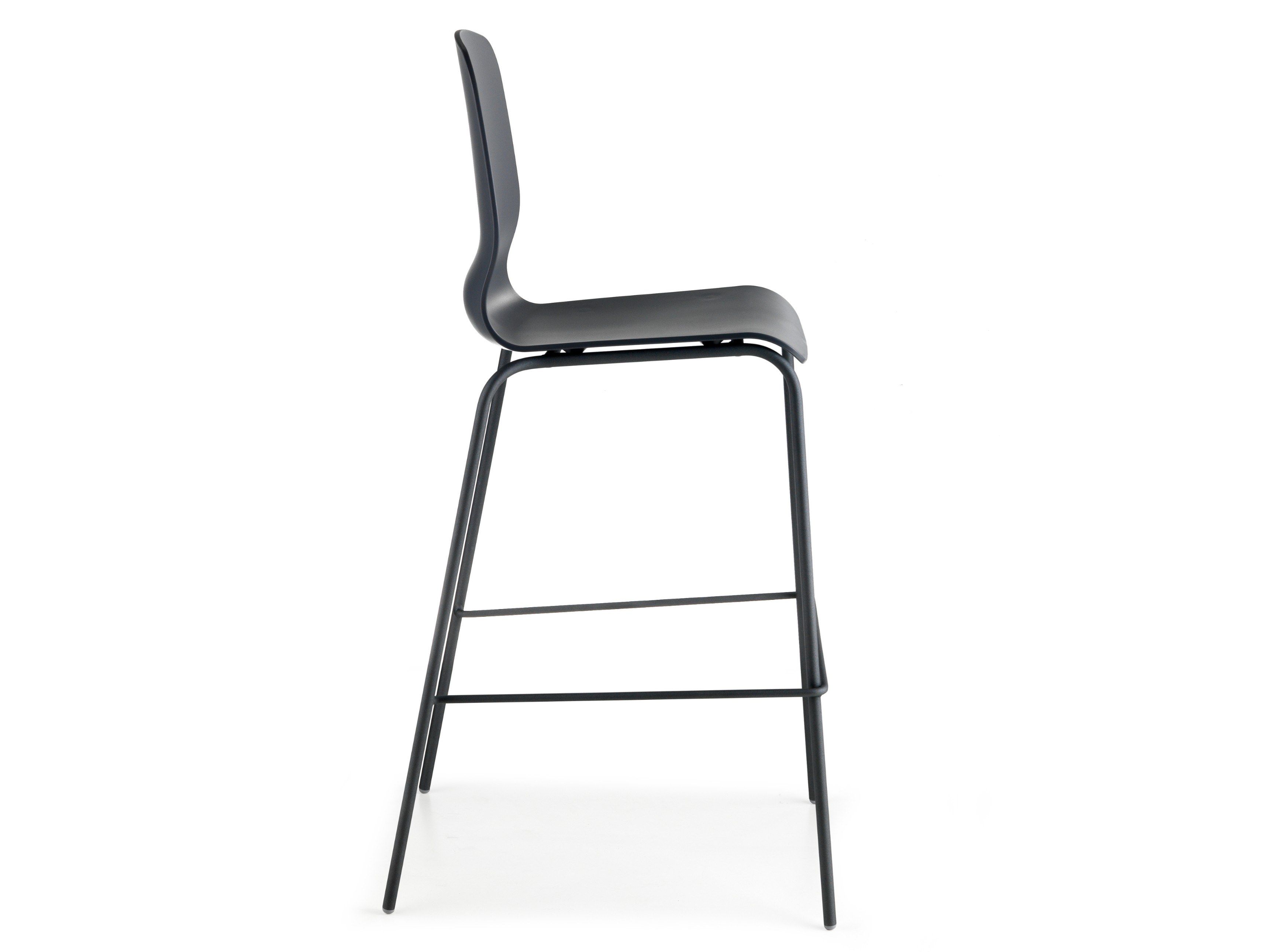 Высокий стальной табурет с подставкой для ног PF Stile ARCH-00117369