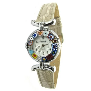 1887 ORIGINALMURANOGLASS Наручные часы Миллефиори - Серый ремешок - муранское стекло 21 см