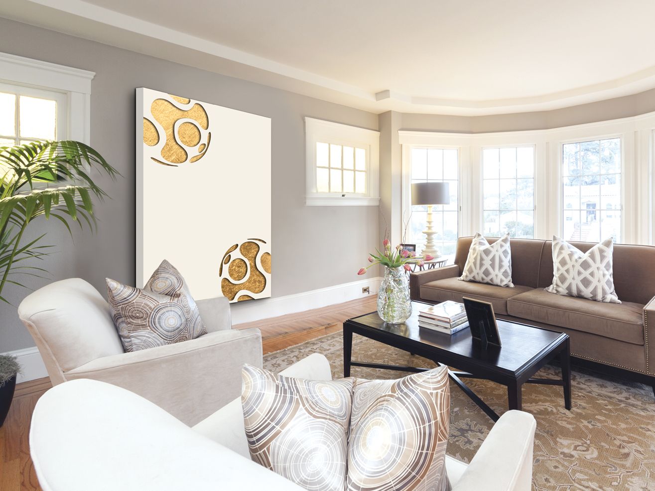 Алюминиевый полотенцесушитель Termo Design двойная пластина-сусальное золото ARCH-00003720 - Вид №1