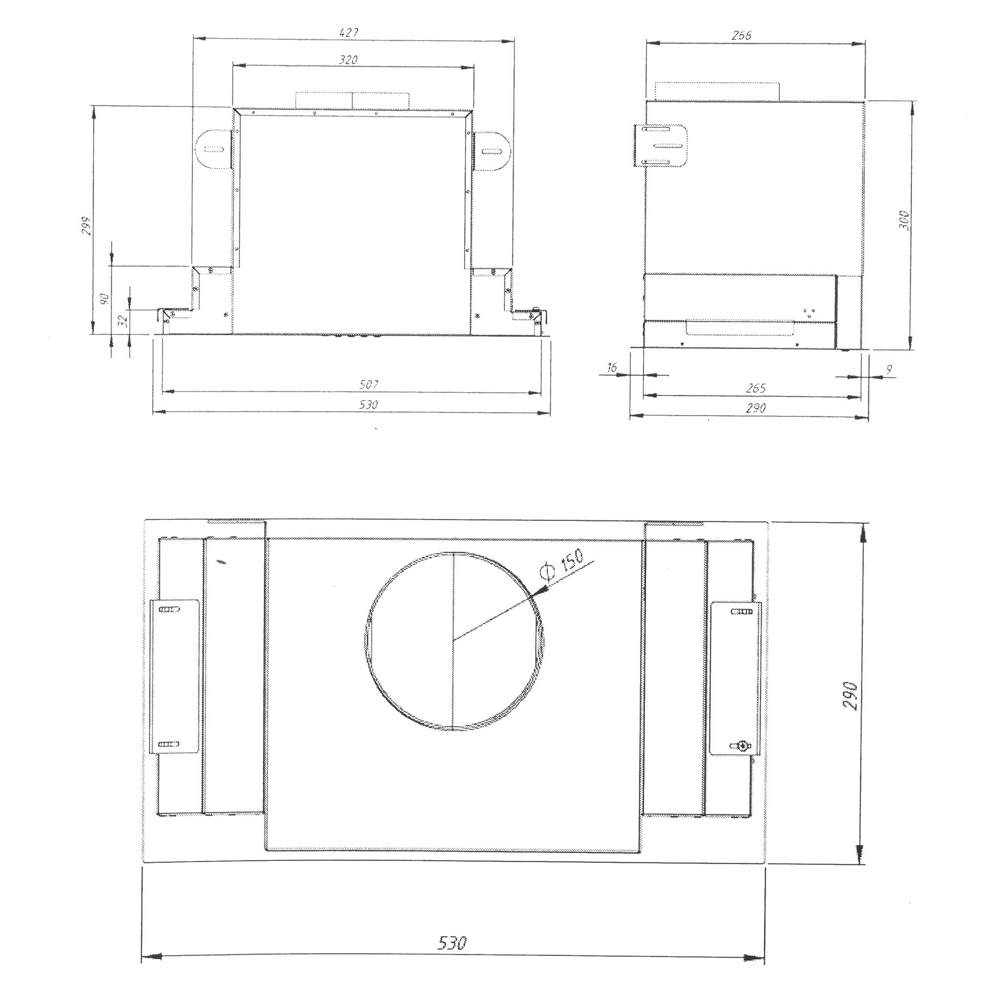 1217324 Вытяжка полновстраиваемая Akpo WK-6 Neva glass серебристый/черный STDN-0083494 - Вид №11