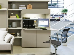 CLEI Самонесущая стенка из лакированного меламина с письменным столом Home office