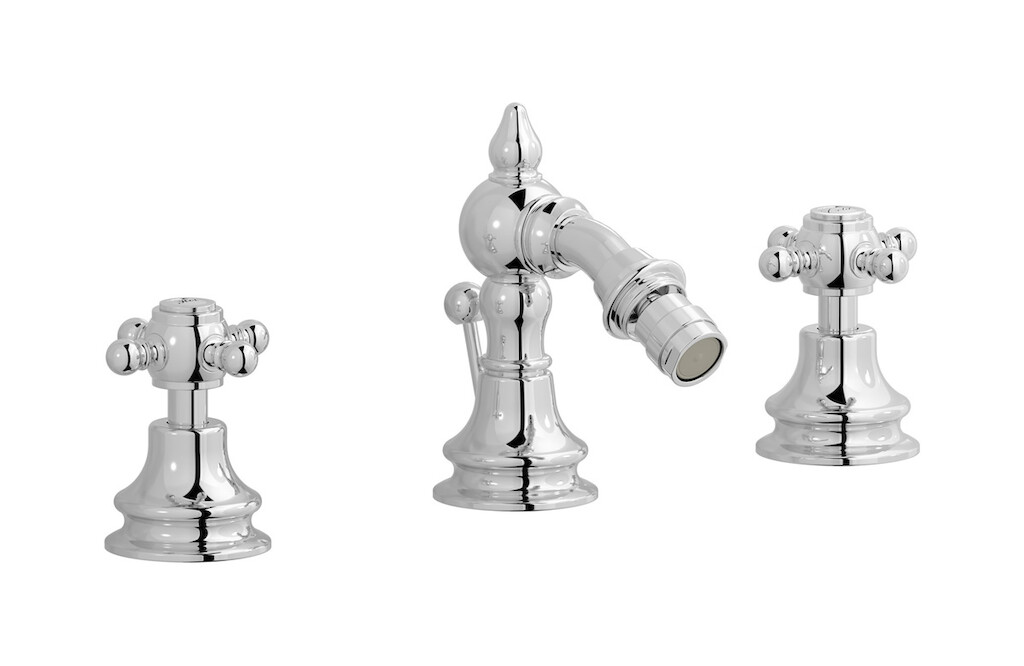 Смеситель для биде на 3 отверстия с донным клапаном WE ARE IB hr393cc Chrome Hermes