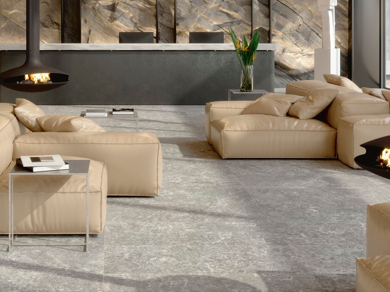 Пол / облицовка керамогранита с эффектом камня Fiandre Pulsar ARCH-00126332