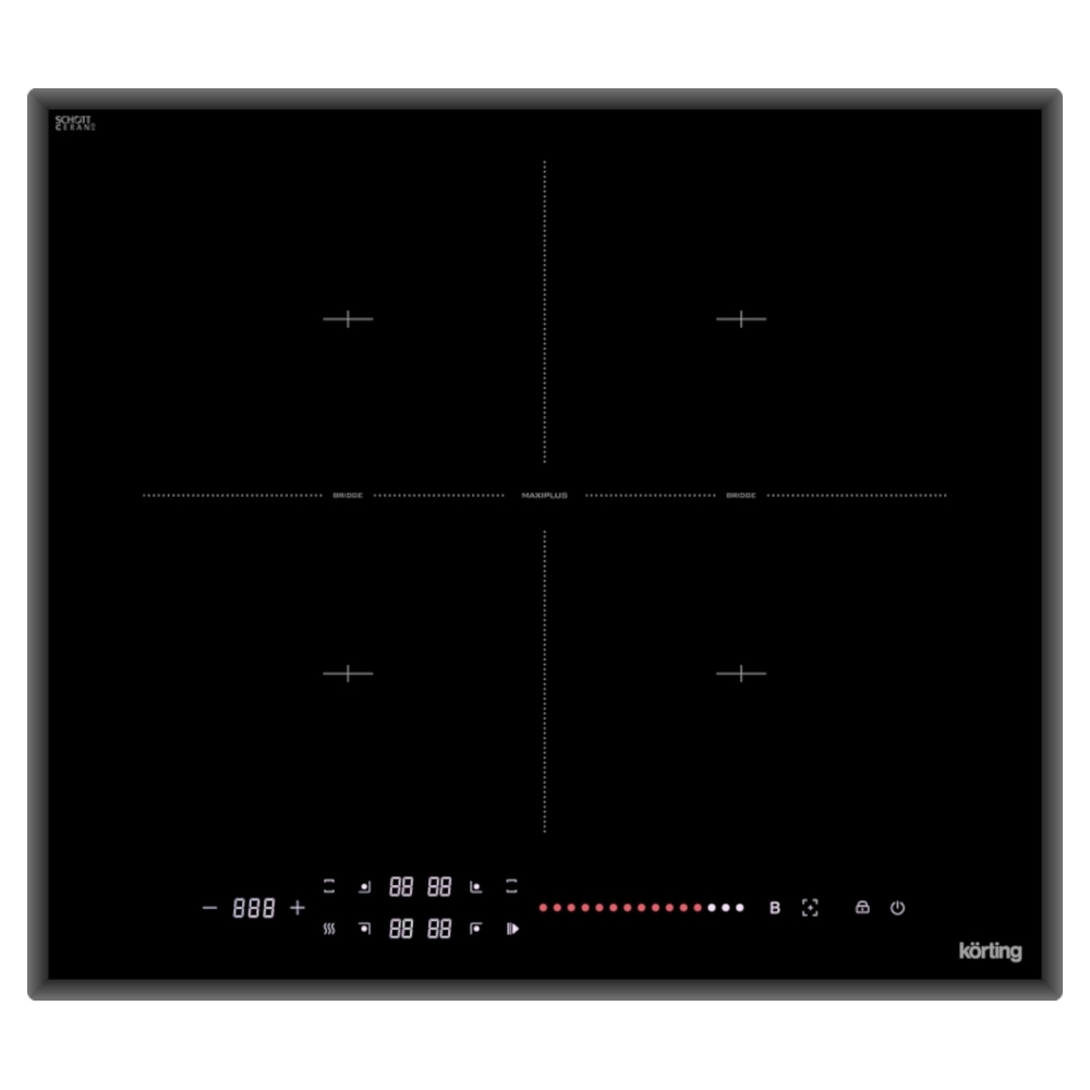 90195401 Индукционная варочная панель 4 конфорки 59х52 см цвет черныйHIB 64940 B Maxi STLM-0128805 KORTING