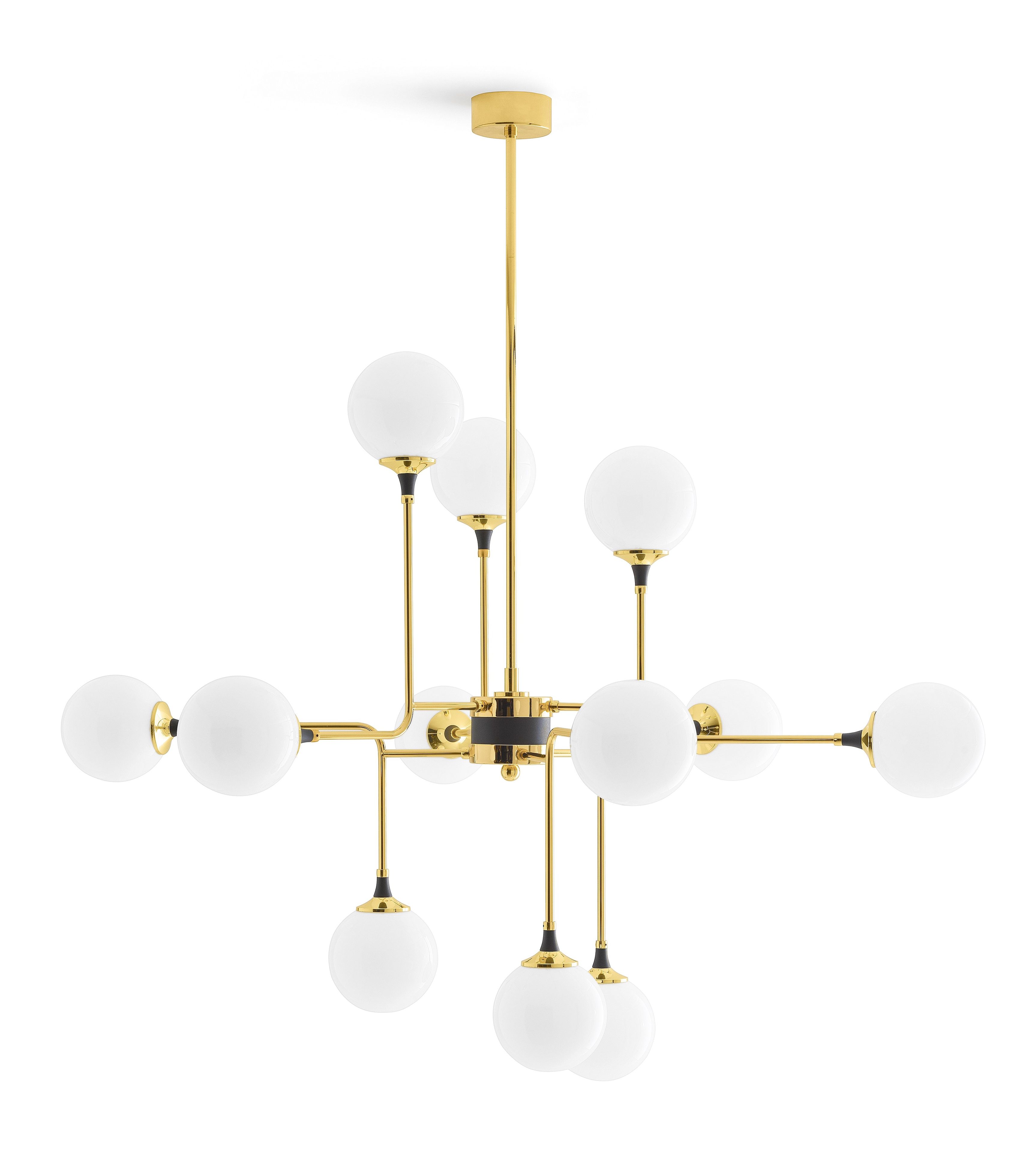 Стеклянный и металлический подвесной светильник Stilnovo Галактика ARCH-00109874 - Вид №3