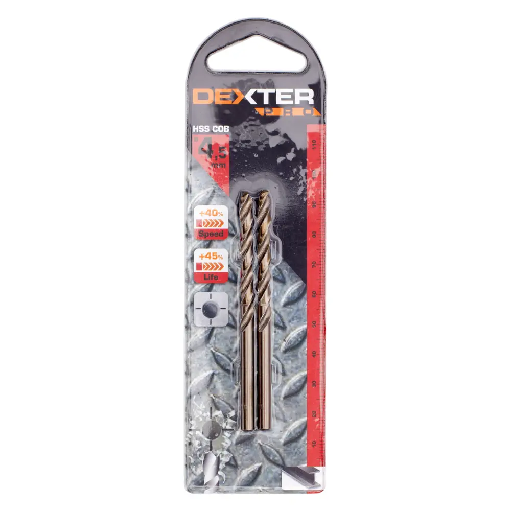 Сверло по металлу HSS-Co Dexter к. Pro 113-01333 4.5х80 мм STLM-2056827 - Вид №2