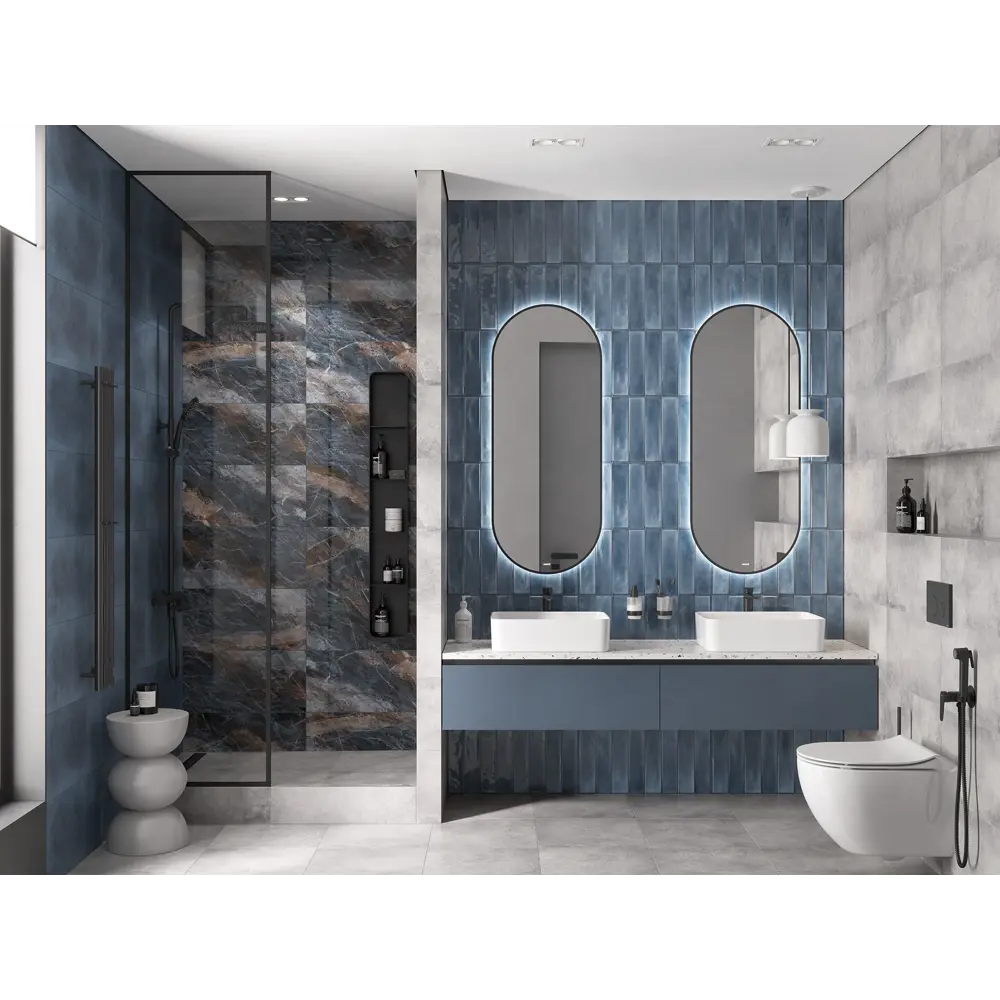 Плитка настенная KREAFORTA Cascada 29.8x59.8 см 1.425 м² матовая цвет серый STLM-2084663 - Вид №6