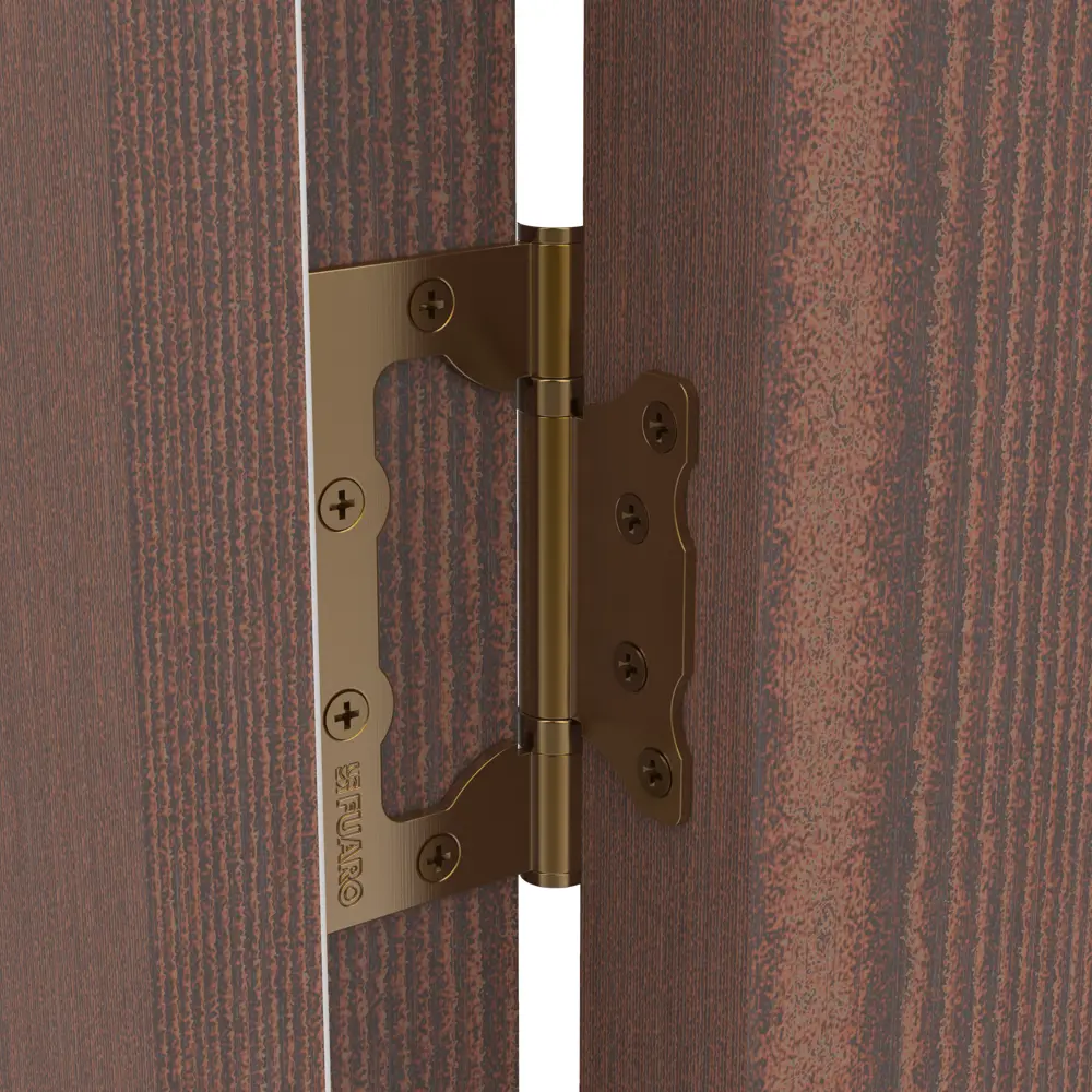 82105958 Петля без врезки N100500/2BB-CFB/BL 100x75x2.5 мм сталь цвет глянцевый кофе STLM-0019053 FUARO Home - Вид №4