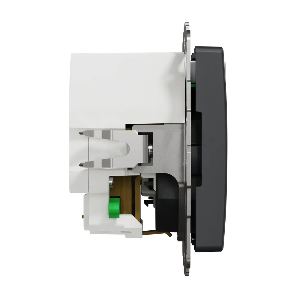 Розетка встраиваемая Systeme Electric Sedna Design с заземлением разъем USB, цвет антрацит STLM-2032555 - Вид №3