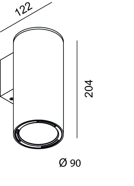 Алюминиевый диммируемый светодиодный настенный светильник Lucifero's I-Pipedi ARCH-00041416 - Вид №1