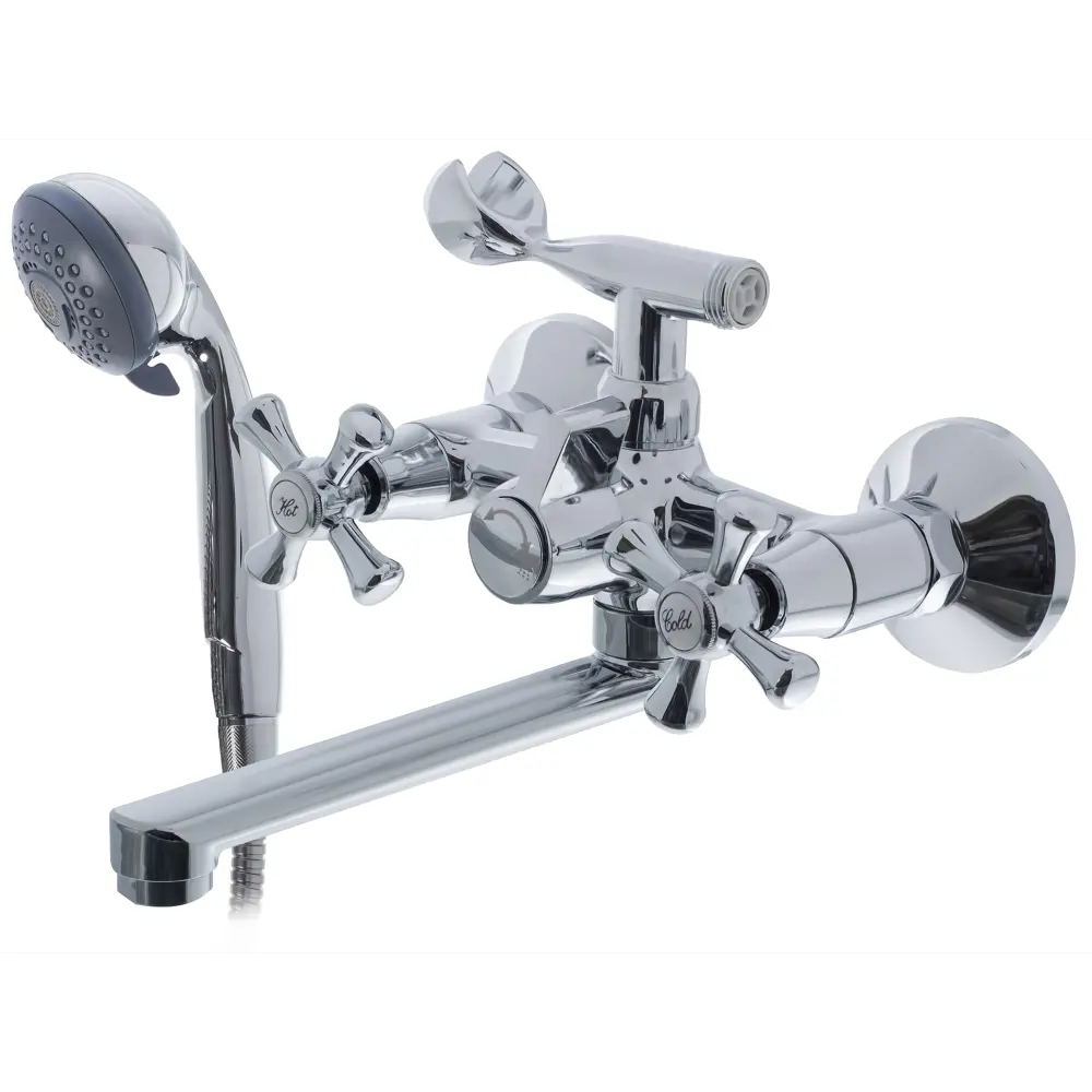 Смеситель для ванны Грано универсальный двухвентильный BRISSEN STLM-2080057