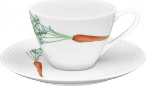 10613962 Noritake Чашка чайная с блюдцем Noritake "Овощной букет.Морковка" 210мл Фарфор