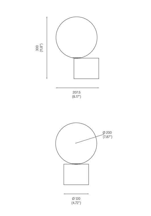 Светодиодная настольная лампа из опалового стекла и матовой латуни Michael Anastassiades Tip of the Tongue ARCH-00116600 - Вид №4