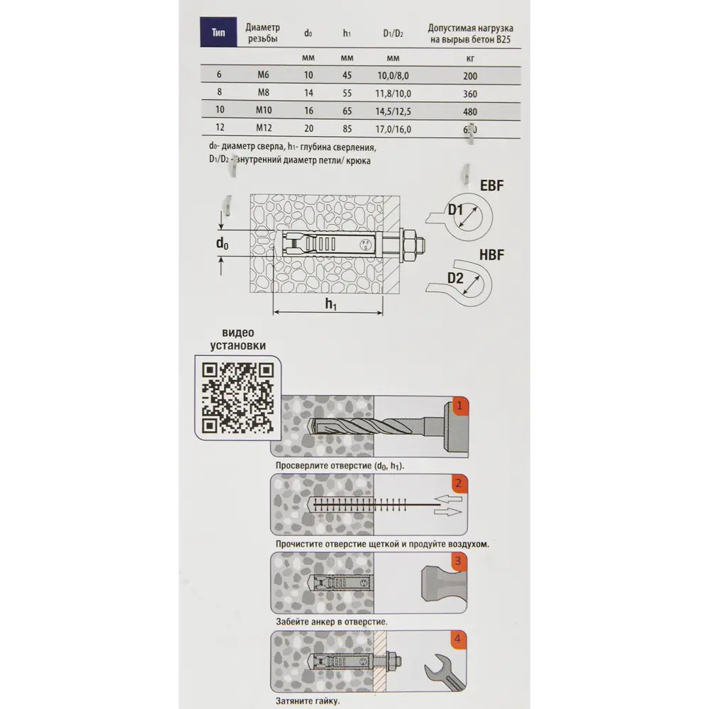 Анкер с рым-болтом Sormat PFG EBF 6 2 шт STLM-2193323 - Вид №3