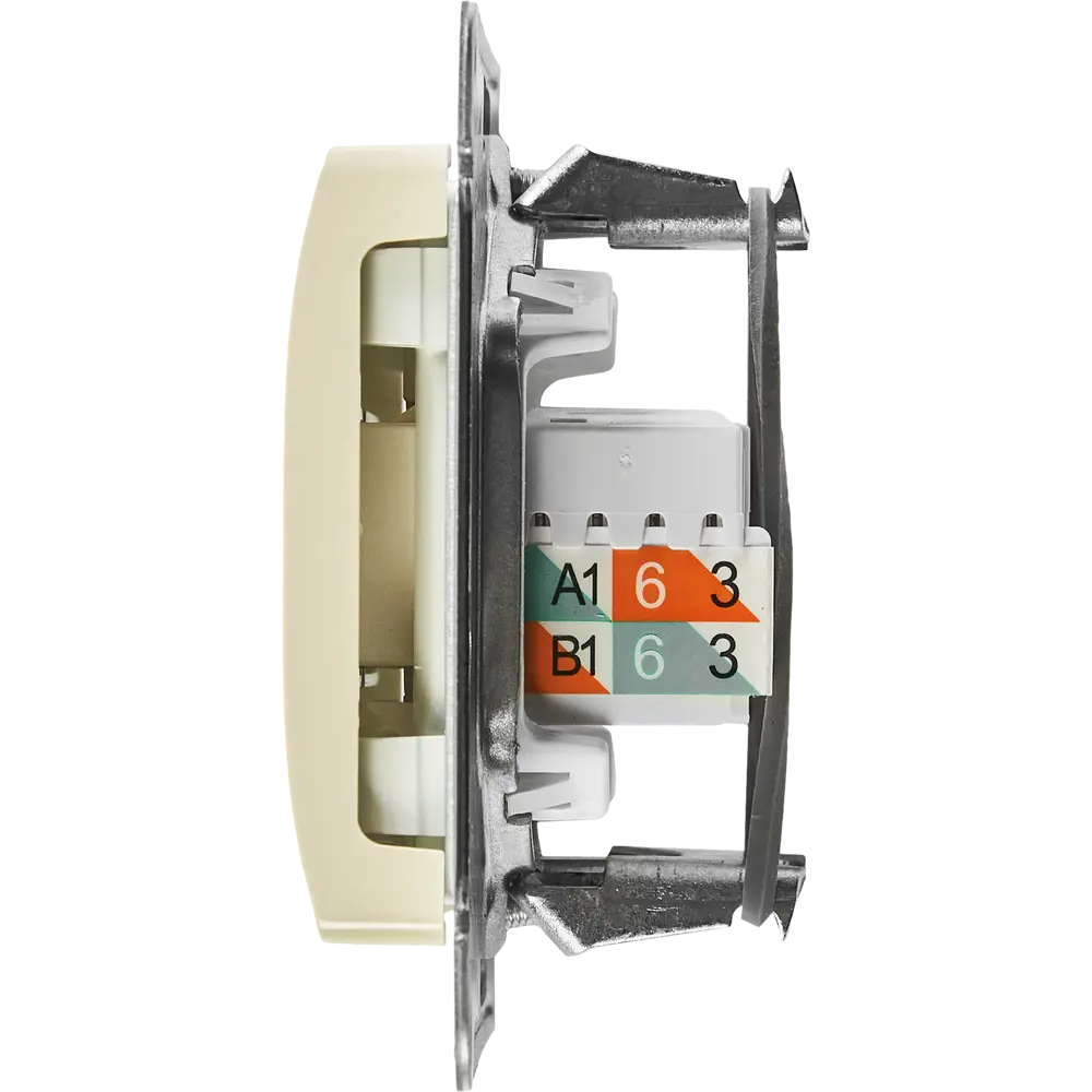 Schneider Electric Glossa - Телекоммуникационная розетка RJ11/RJ45 для интернета и телефона 86710157 STLM-0070778 - Вид №2