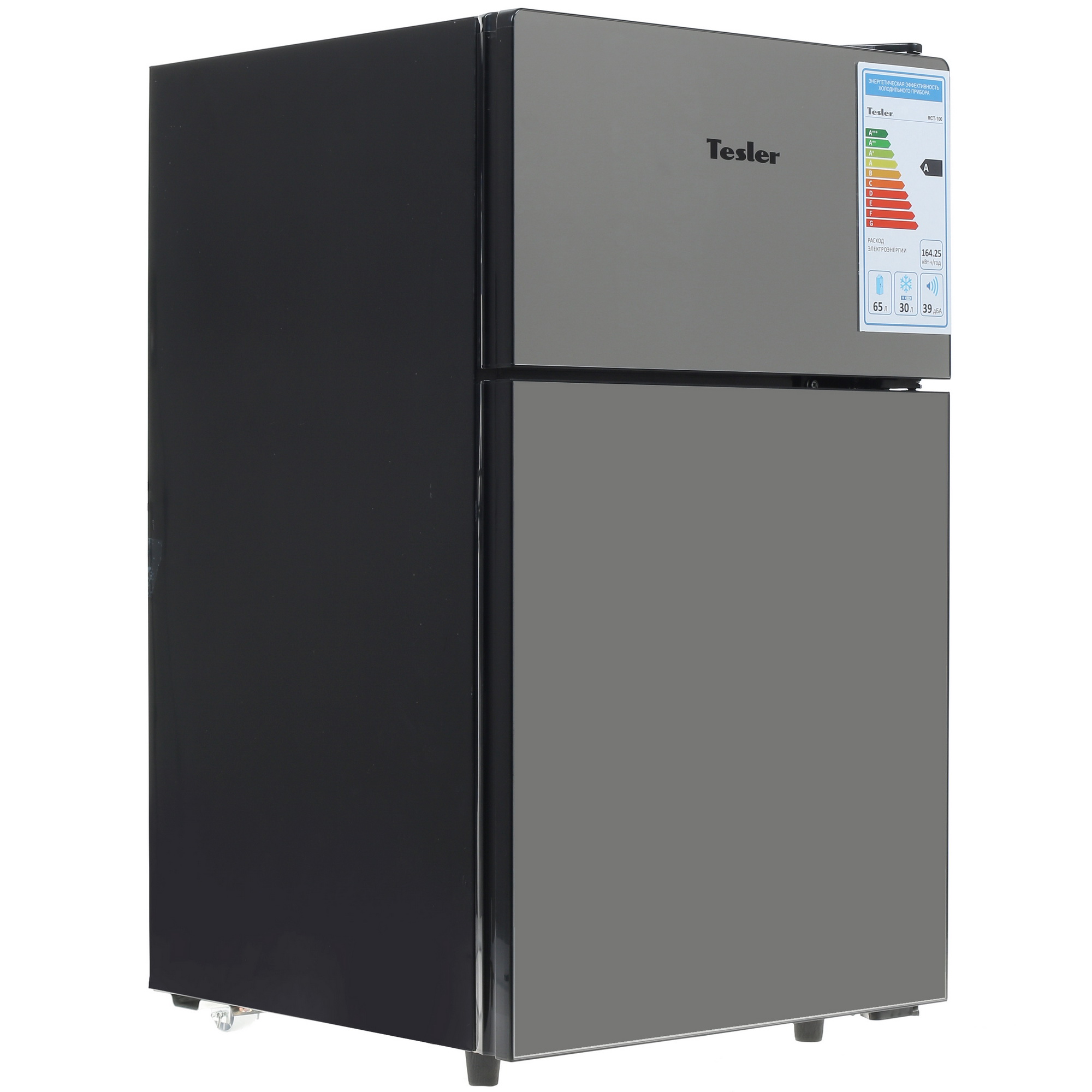 1166578 Холодильник компактный   Tesler RCT-100 Mirror зеркальный STDN-0060478