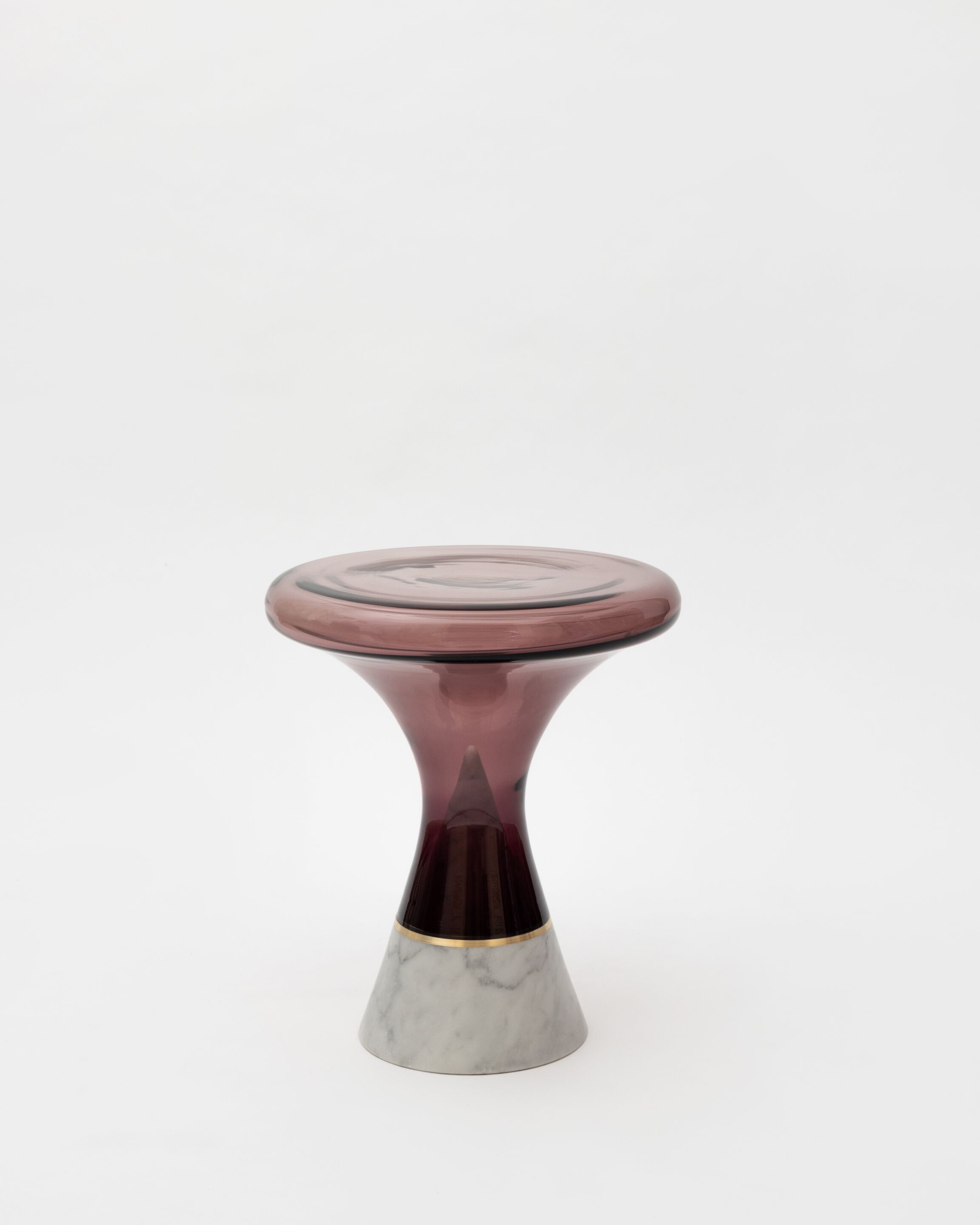 Круглый журнальный столик из дутого стекла SkLO JOIN ARCH-00023204 - Вид №4