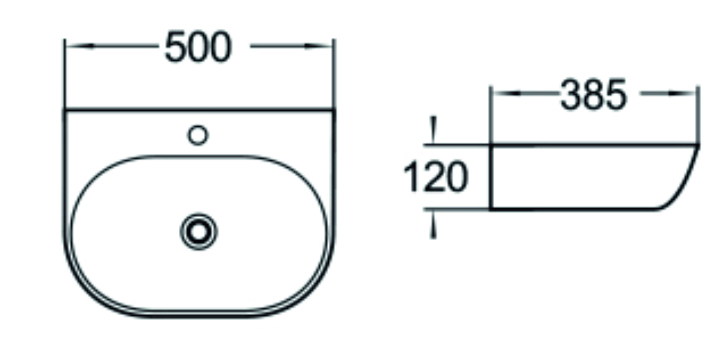 Раковина чаша SL-2005 SANTILINE  - Вид №1