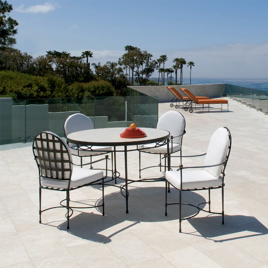 Стул медальона из нержавеющей стали с подлокотниками JANUS et Cie ARCH-00088012 - Вид №7