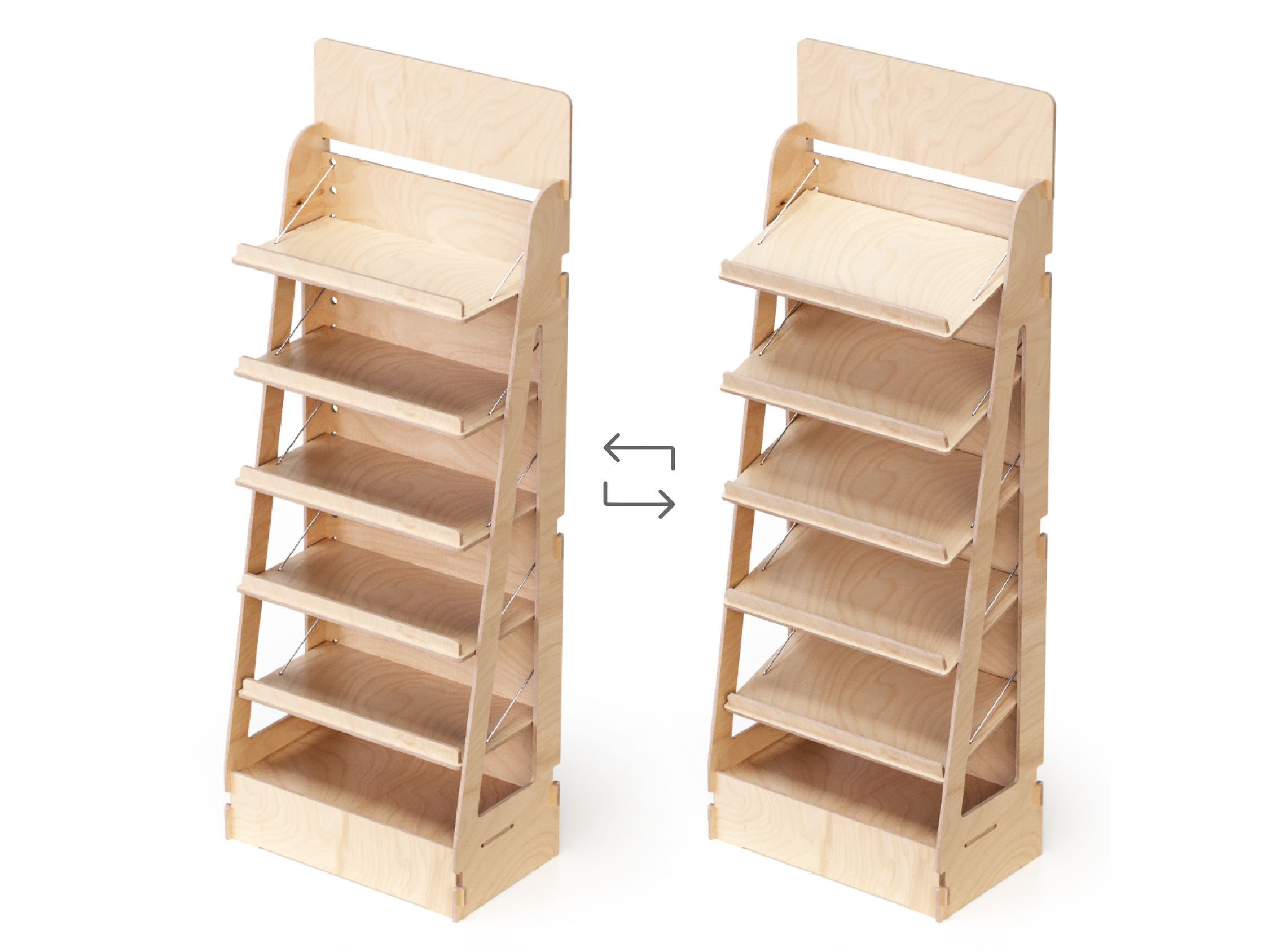 Деревянная напольная стойка дисплея Esposit экспоненты ARCH-00152175 - Вид №1