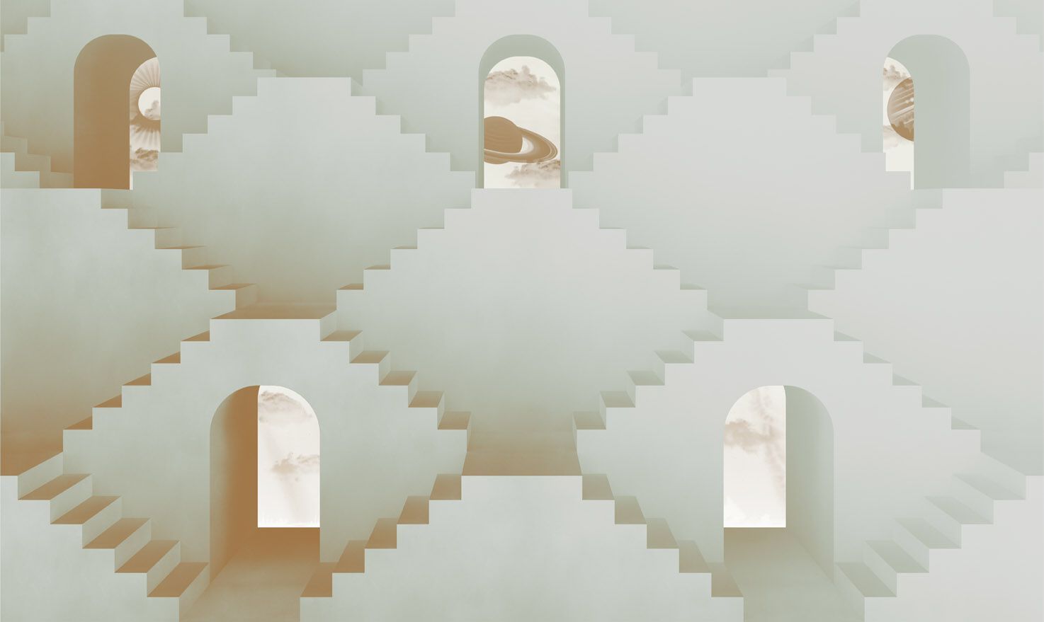 Обои с рисунком Jannelli&Volpi SCORCI PLANETARI ARCH-00114847 - Вид №1