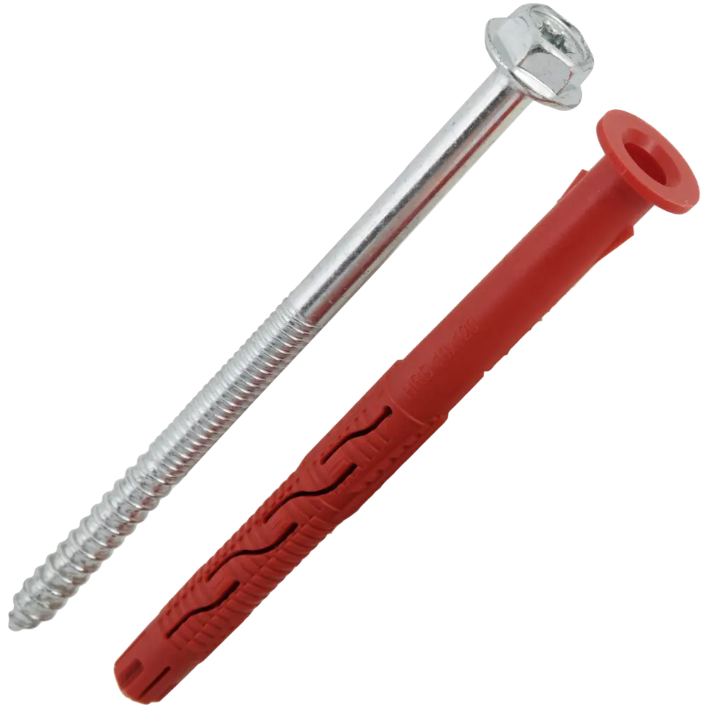 Дюбель фасадный Hilti HRD-H 10x120 мм нейлон/оцинкованная сталь цвет красный 4 шт. 82656578 STLM-2039522  - Вид №1