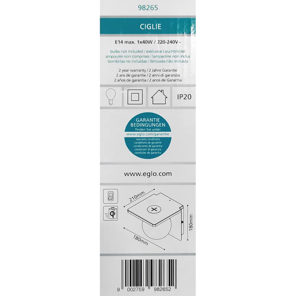 Бра Eglo Ciglie цвет черный STLM-2067368 - Вид №7