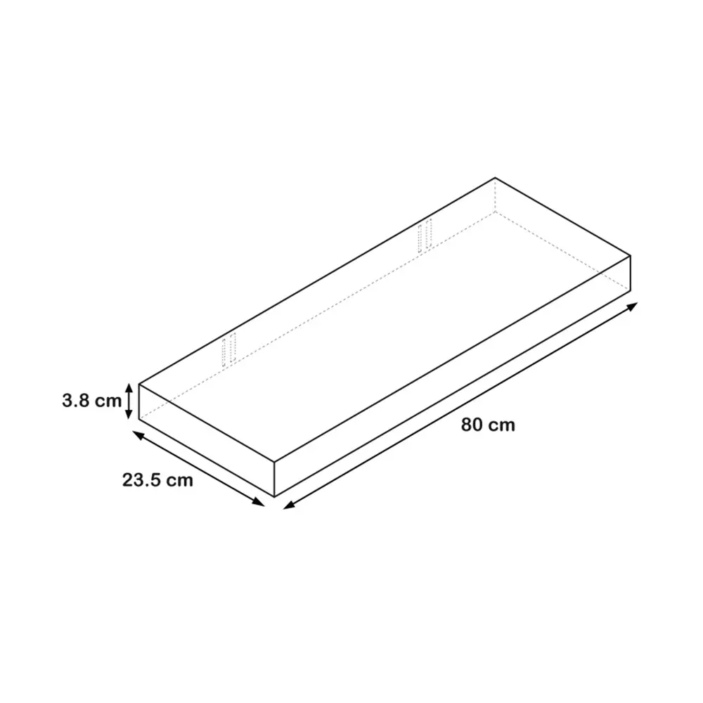 Полка мебельная прямая 80x23.5x3.8 см МДФ цвет красный SPACEO STLM-2210090 - Вид №4
