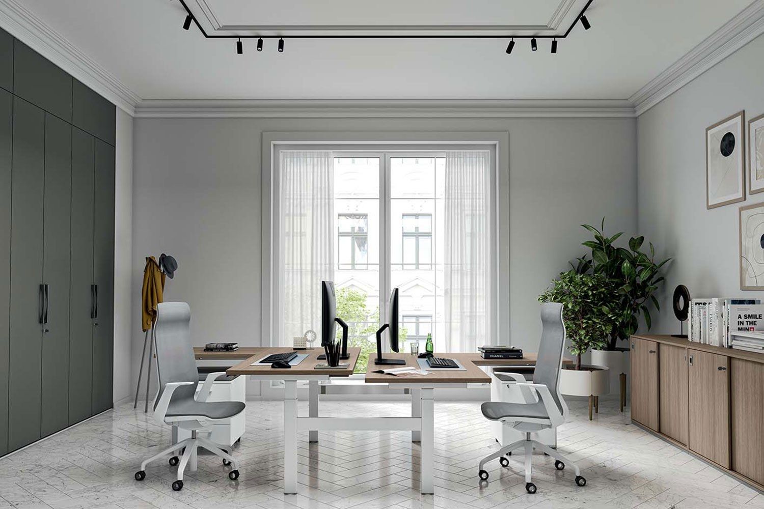 Вращающееся офисное кресло с колесами Quadrifoglio Group дизайн-офис ARCH-00081549 - Вид №8