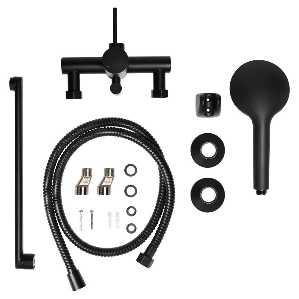 Смеситель для ванны универсальный Терни KONSENSA черный STLM-2207560 - Вид №5