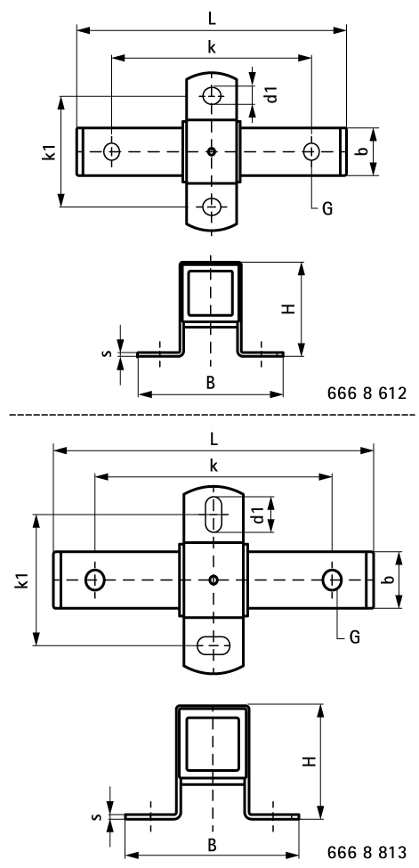 6668813 BIS Скользящие опоры (BUP1000) для монтажа при осевом смещении walraven  - Вид №1