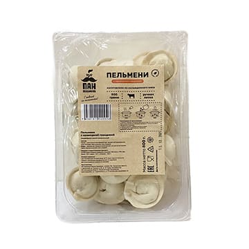 Пельмени с мраморной говядиной Пан Пельмень 800 г Santreyd 34670