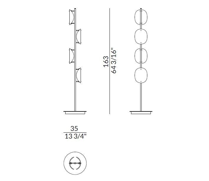 Стеклянный светодиодный торшер Paolo Castelli вечером ARCH-00101902 - Вид №1