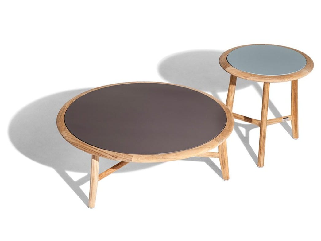 Круглый стол из тикового дерева с керамической столешницей Poltrona Frau Boundless Living Outdoor Collections ARCH-00093978 - Вид №3