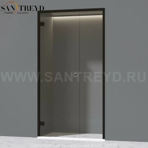 Effegibi FIT A 120 Стеклянная левая дверь без порога с профилем из черного алюминия. Размеры: длина 120 см, высота 210 см HP10020003